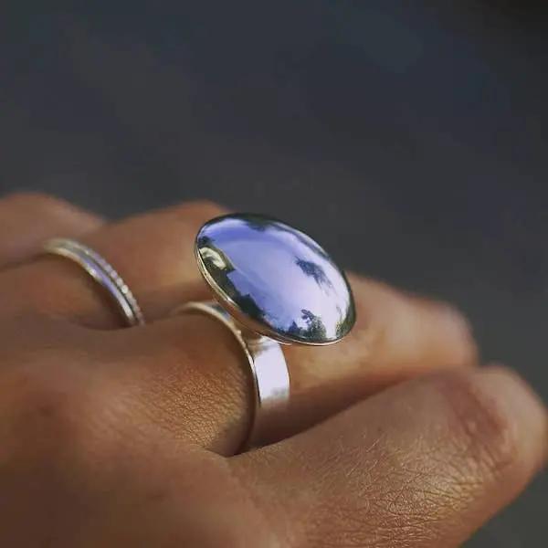ring silver ufo